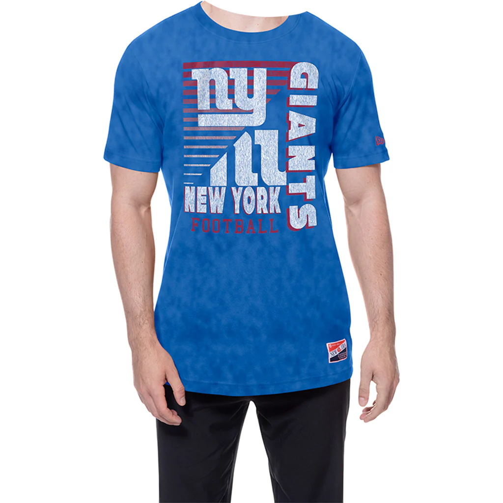 NFL New York Giants New Era Throwback Wash T-Shirt - Blue