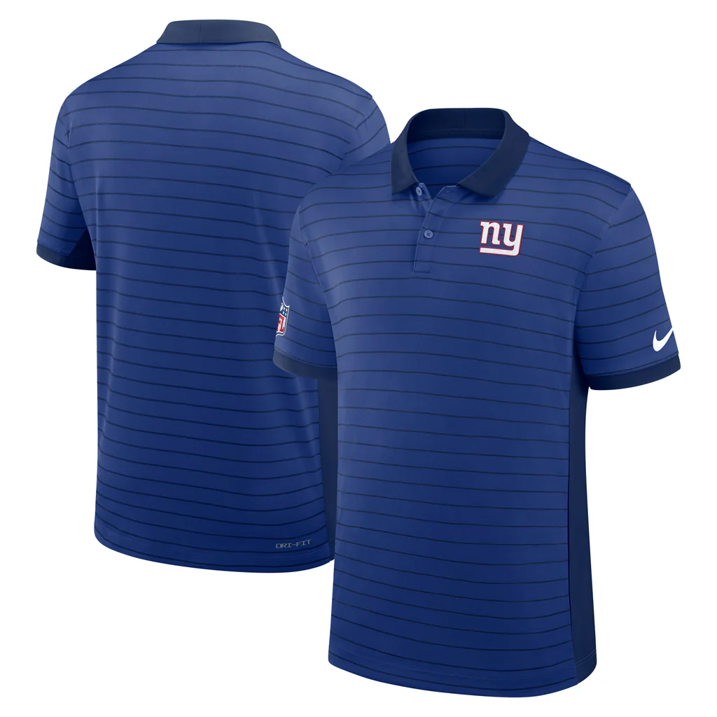 NFL New York Giants Nike 2025 Dri-Fit Striped Polo - Blue
