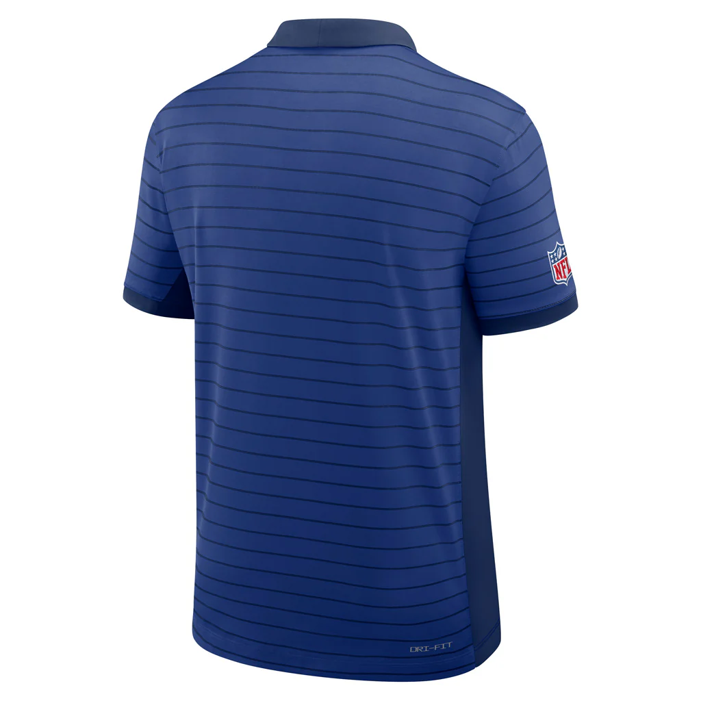 NFL New York Giants Nike 2025 Dri-Fit Striped Polo - Blue - Image 3