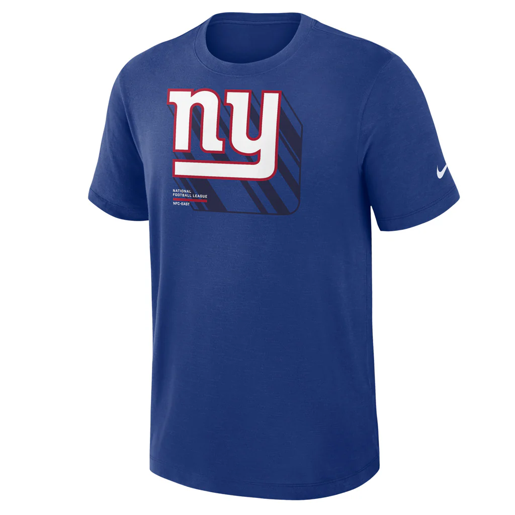 NFL New York Giants Nike Slub T-Shirt - Navy - Image 2