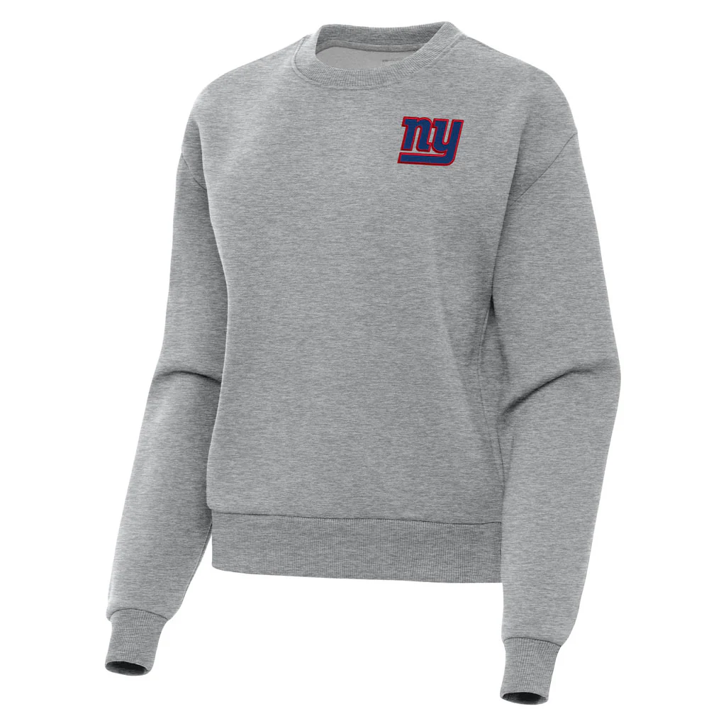 NFL New York Giants Women's Antigua Victory Crewneck Sweater - Heather gray