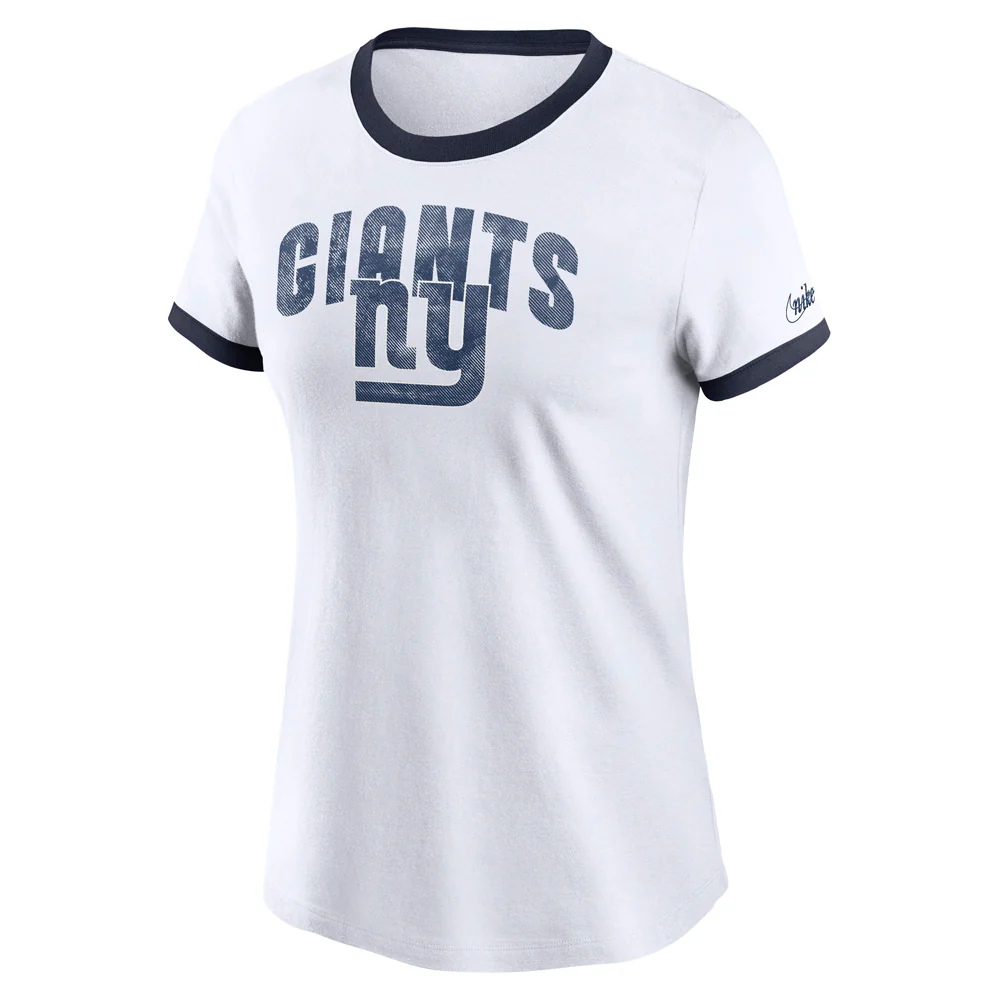 NFL New York Giants Women's Nike Rewind Ringer T-Shirt - White
