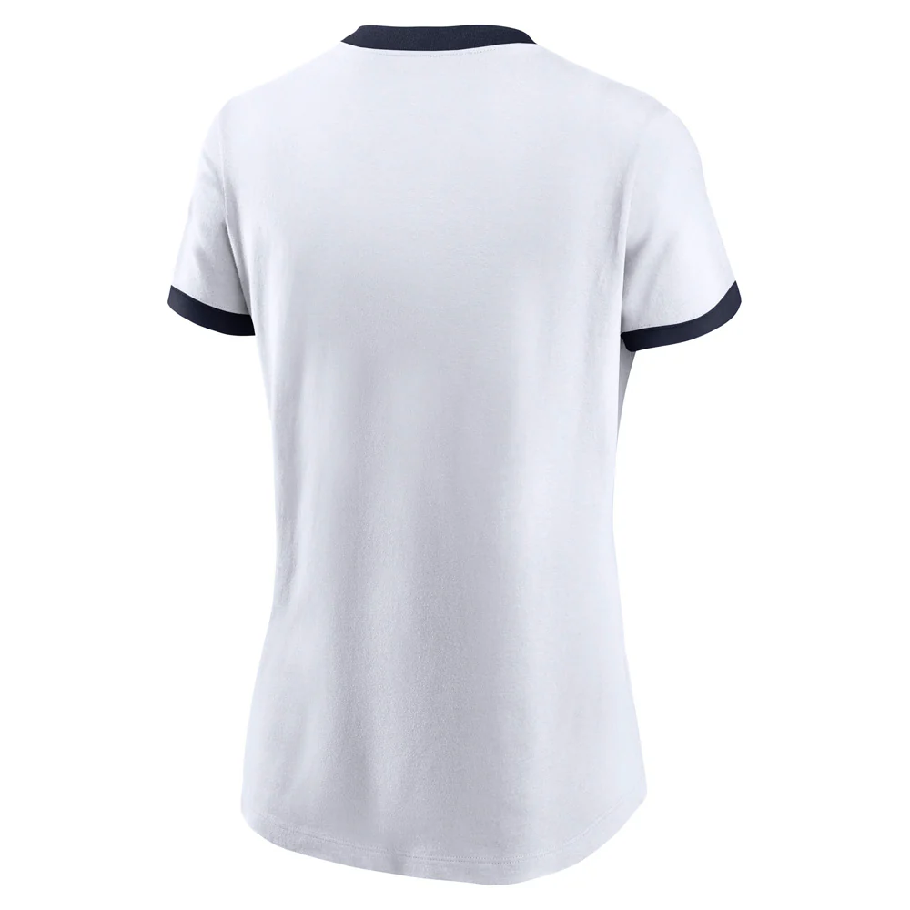 NFL New York Giants Women's Nike Rewind Ringer T-Shirt - White - Image 2