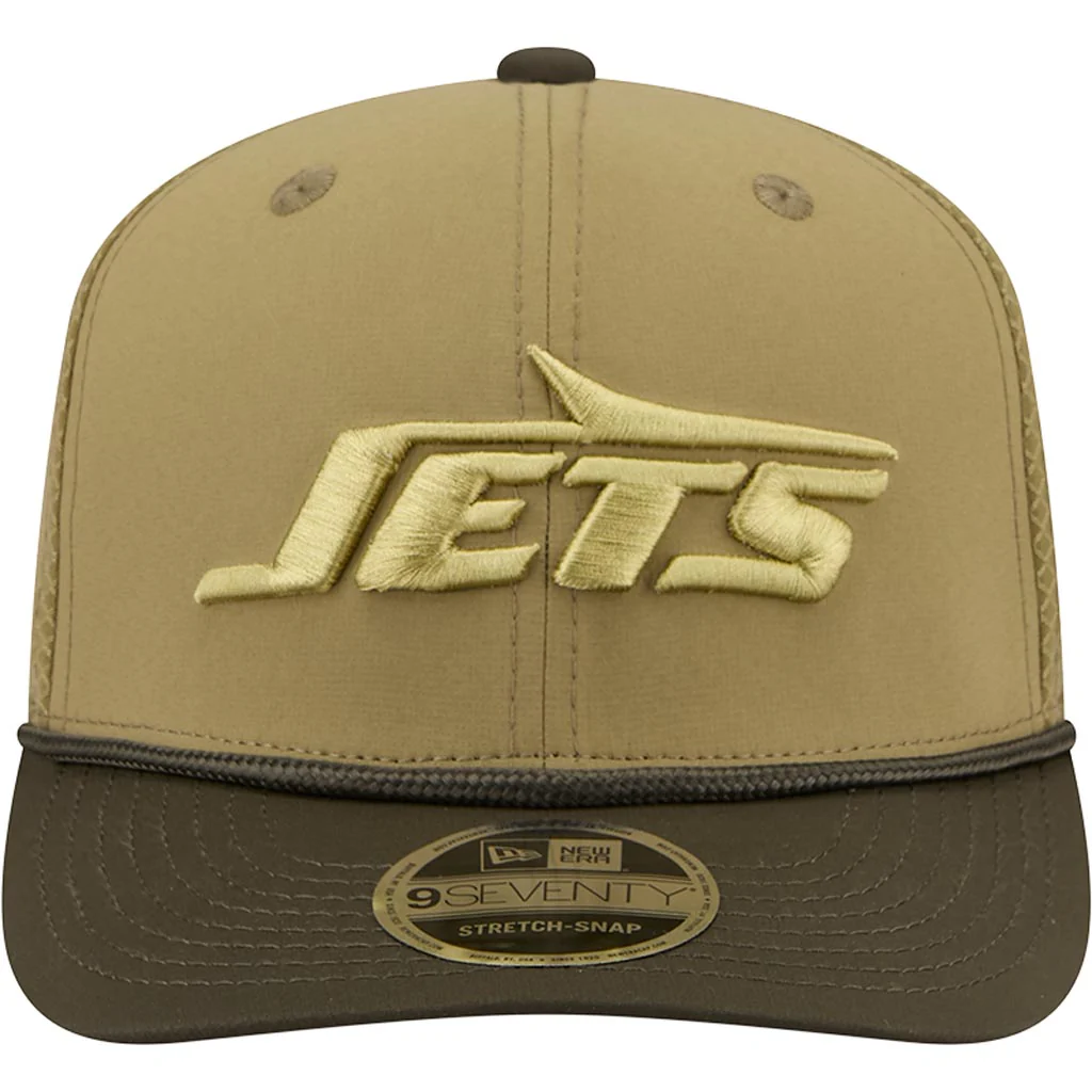 NFL New York Jets New Era 2025 Salute to Service 9SEVENTY Stretch-Snapback Hat - Green - Image 3
