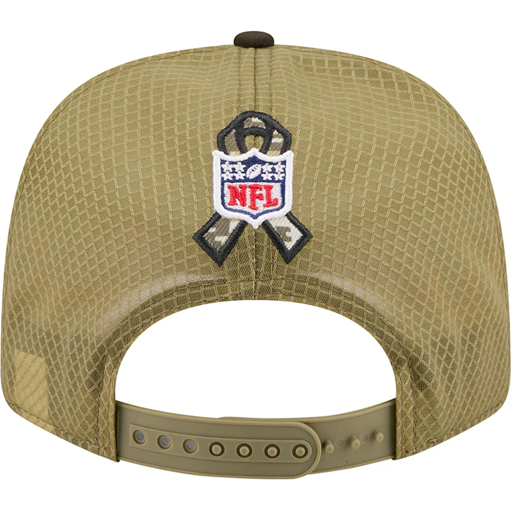 NFL New York Jets New Era 2025 Salute to Service 9SEVENTY Stretch-Snapback Hat - Green - Image 4