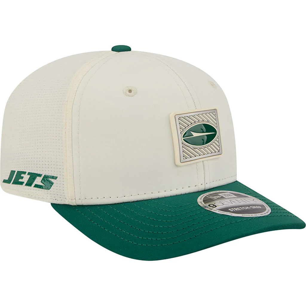 NFL New York Jets New Era 2026 Training 9SEVENTY Stretch Snapback Hat - Cream - Image 2