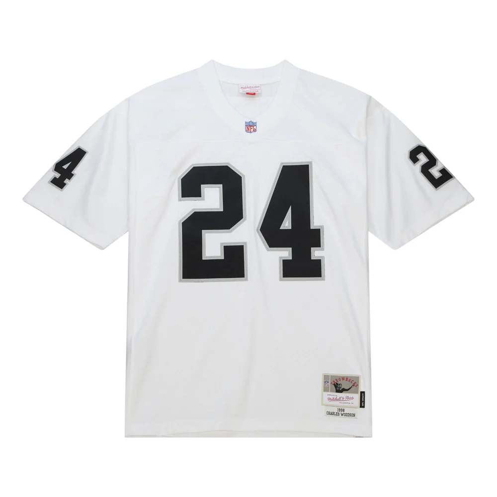 NFL Oakland Raiders Charles Woodson Mitchell & Ness 1998 Legacy Jersey - White - Image 2