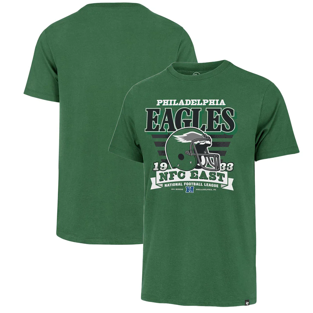 NFL Philadelphia Eagles '47 Stripe Splash Franklin T-Shirt - Green
