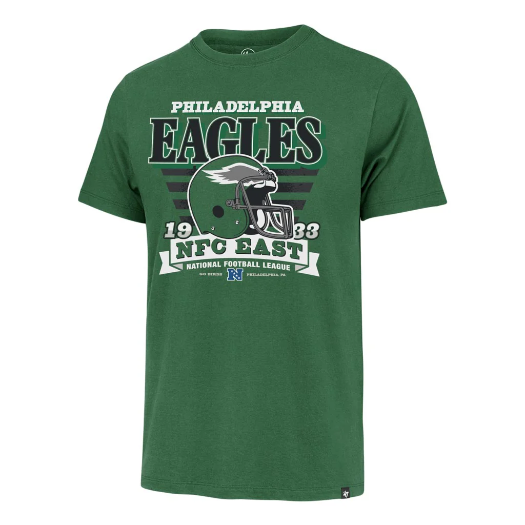 NFL Philadelphia Eagles '47 Stripe Splash Franklin T-Shirt - Green - Image 2