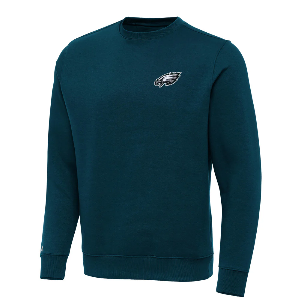 NFL Philadelphia Eagles Antigua Victory Crewneck Sweater - Teal