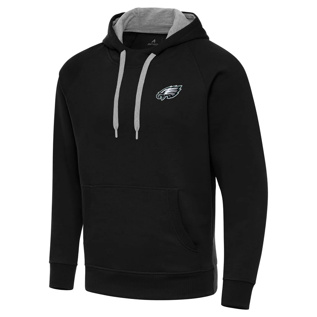 NFL Philadelphia Eagles Antigua Victory Pullover Hoodie - Black