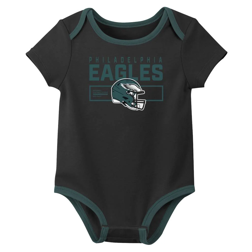 NFL Philadelphia Eagles Infant Nike 2025 Creeper 3-Piece Onesie Set - Green - Image 3