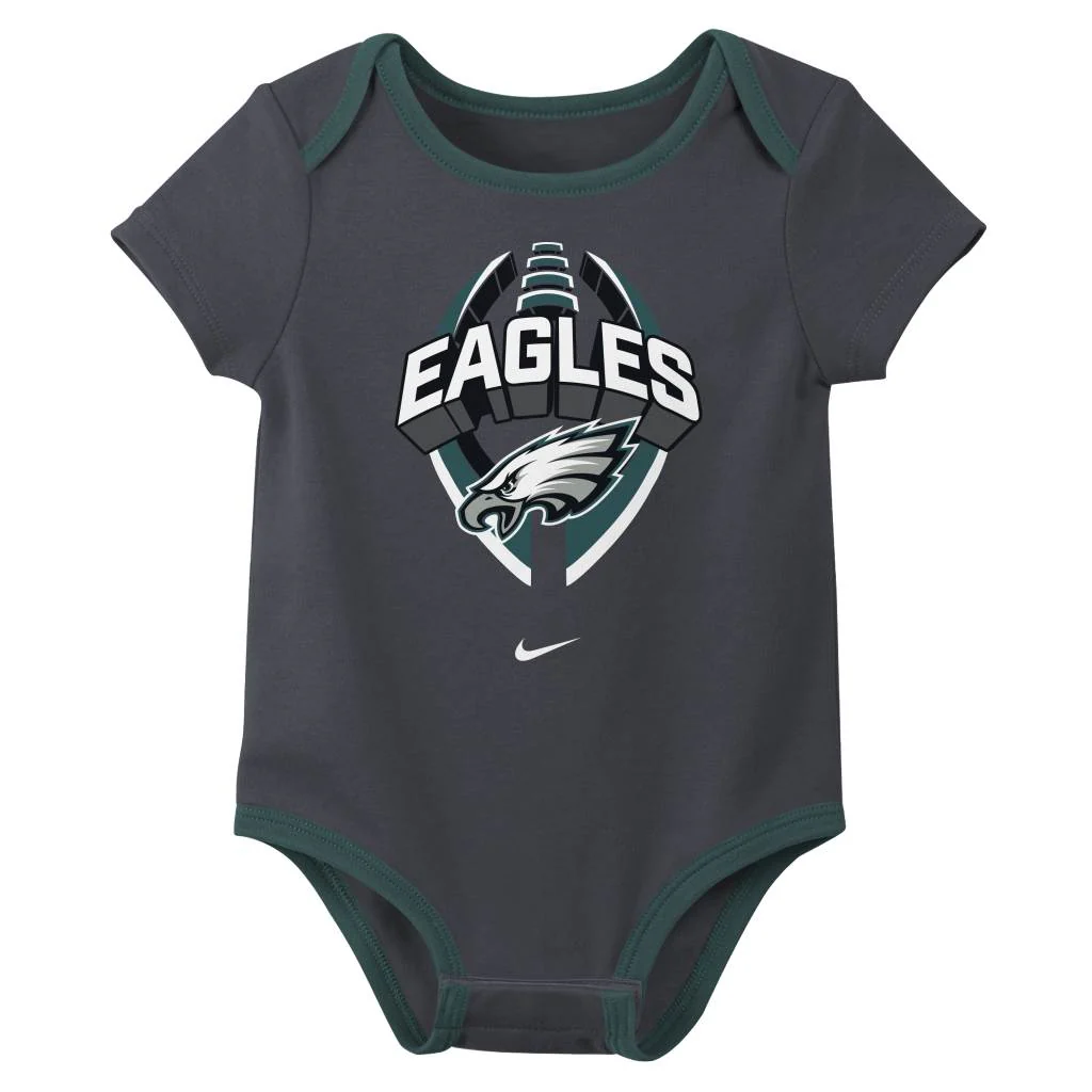 NFL Philadelphia Eagles Infant Nike 2025 Creeper 3-Piece Onesie Set - Green - Image 4