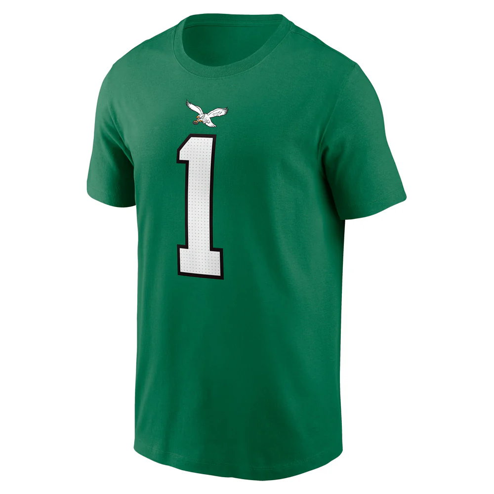NFL Philadelphia Eagles Jalen Hurts Nike Alternate Name & Number T-Shirt - Green - Image 2