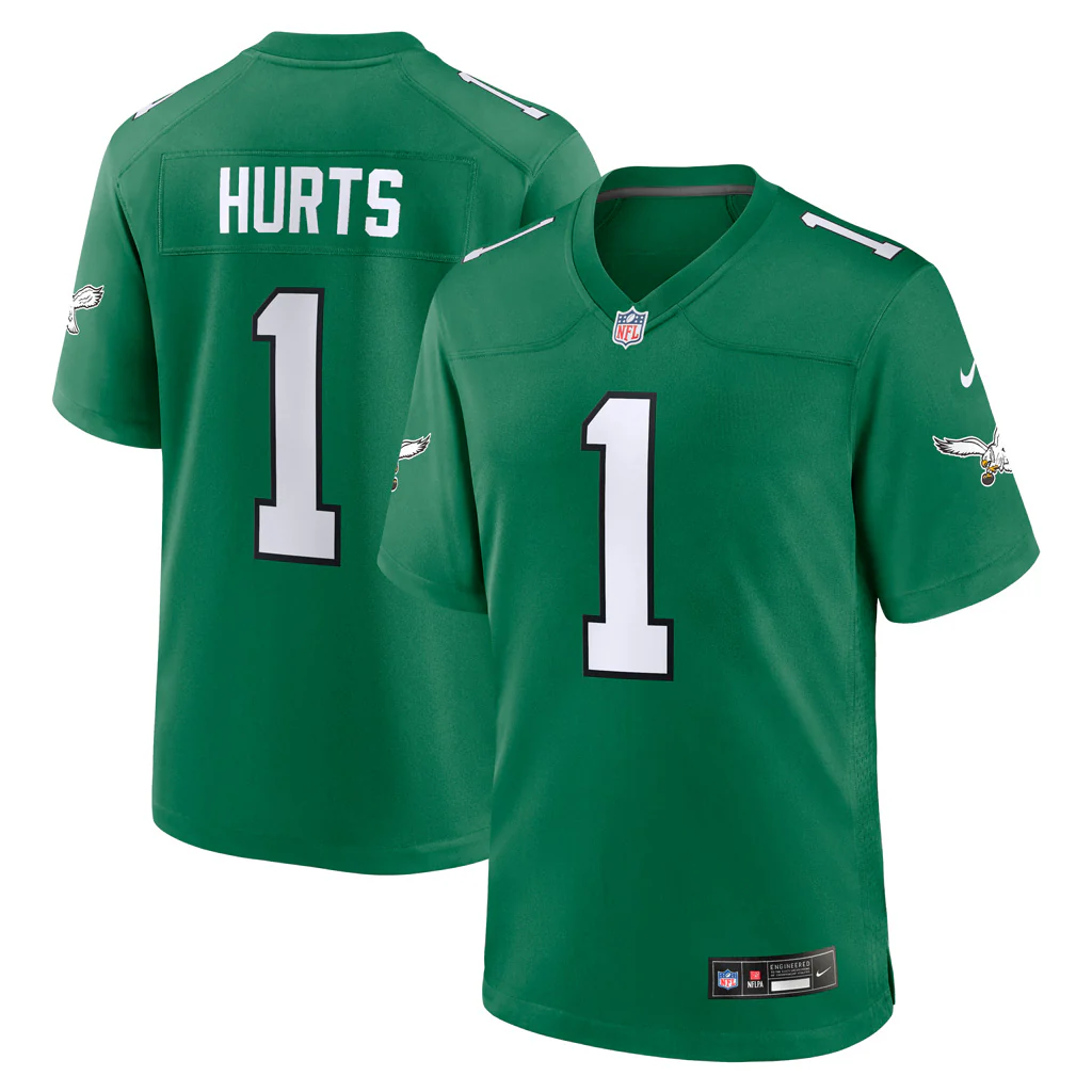 NFL Philadelphia Eagles Jalen Hurts Nike Throwback Game Jersey - Green