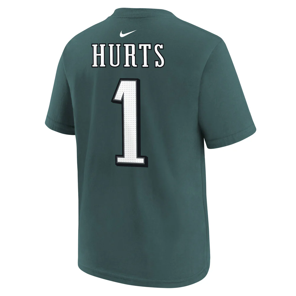 NFL Philadelphia Eagles Jalen Hurts Youth Nike Name & Number T-Shirt - Green - Image 3