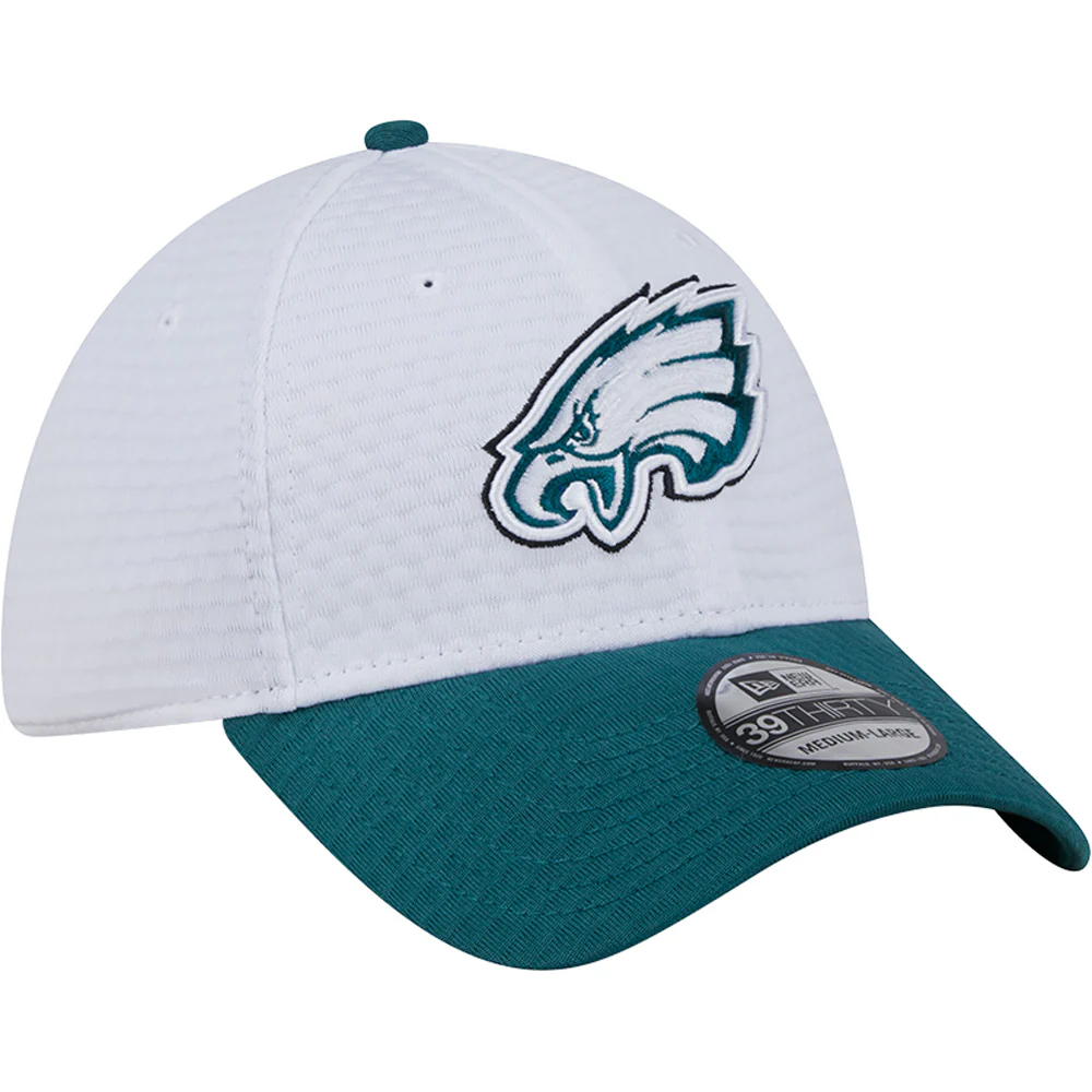 NFL Philadelphia Eagles New Era 2024 Training 39THIRTY Flex Fit Hat - White - Image 2