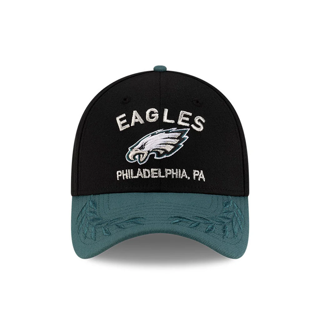 NFL Philadelphia Eagles New Era 2025 Draft 39THIRTY Flex Fit Hat - Black - Image 2