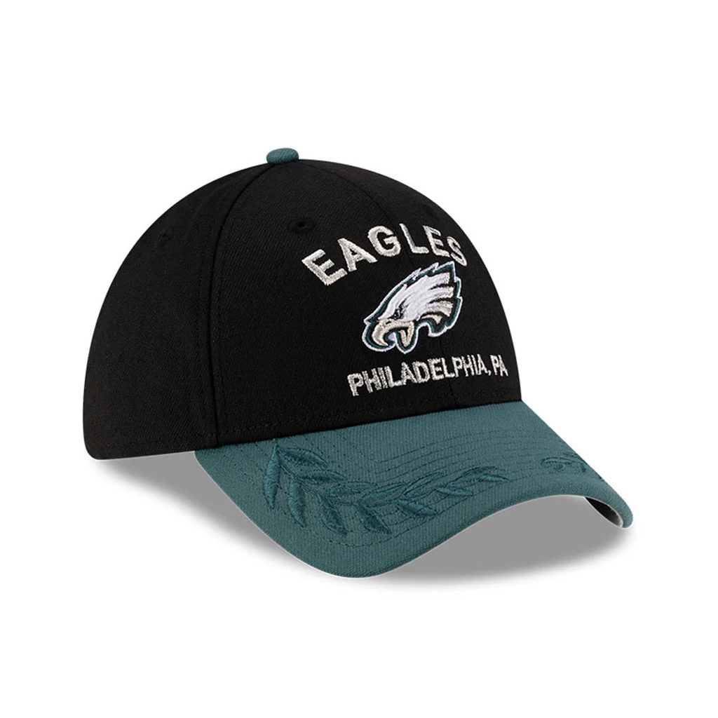 NFL Philadelphia Eagles New Era 2025 Draft 39THIRTY Flex Fit Hat - Black - Image 3