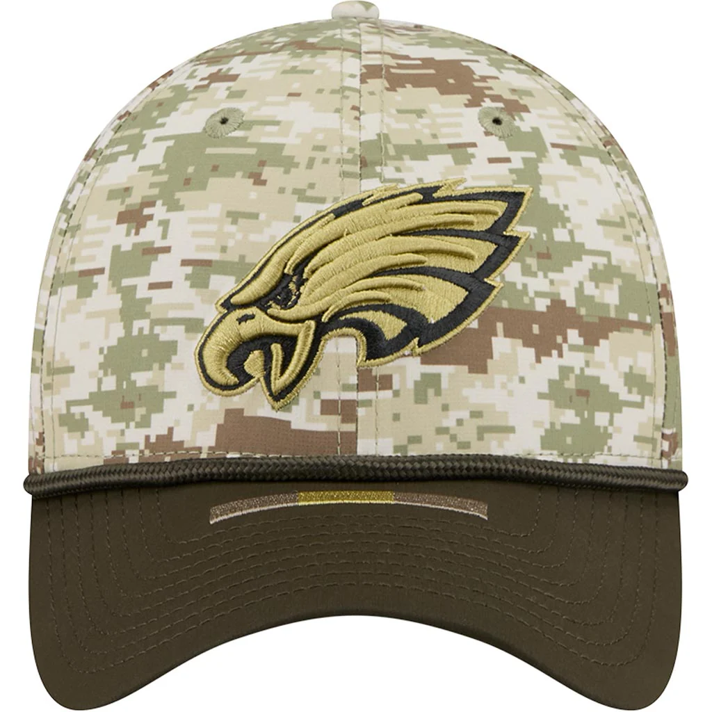 NFL Philadelphia Eagles New Era 2025 Salute to Service Digi Camo 39THIRTY Flex Fit Hat - Camo - Image 3