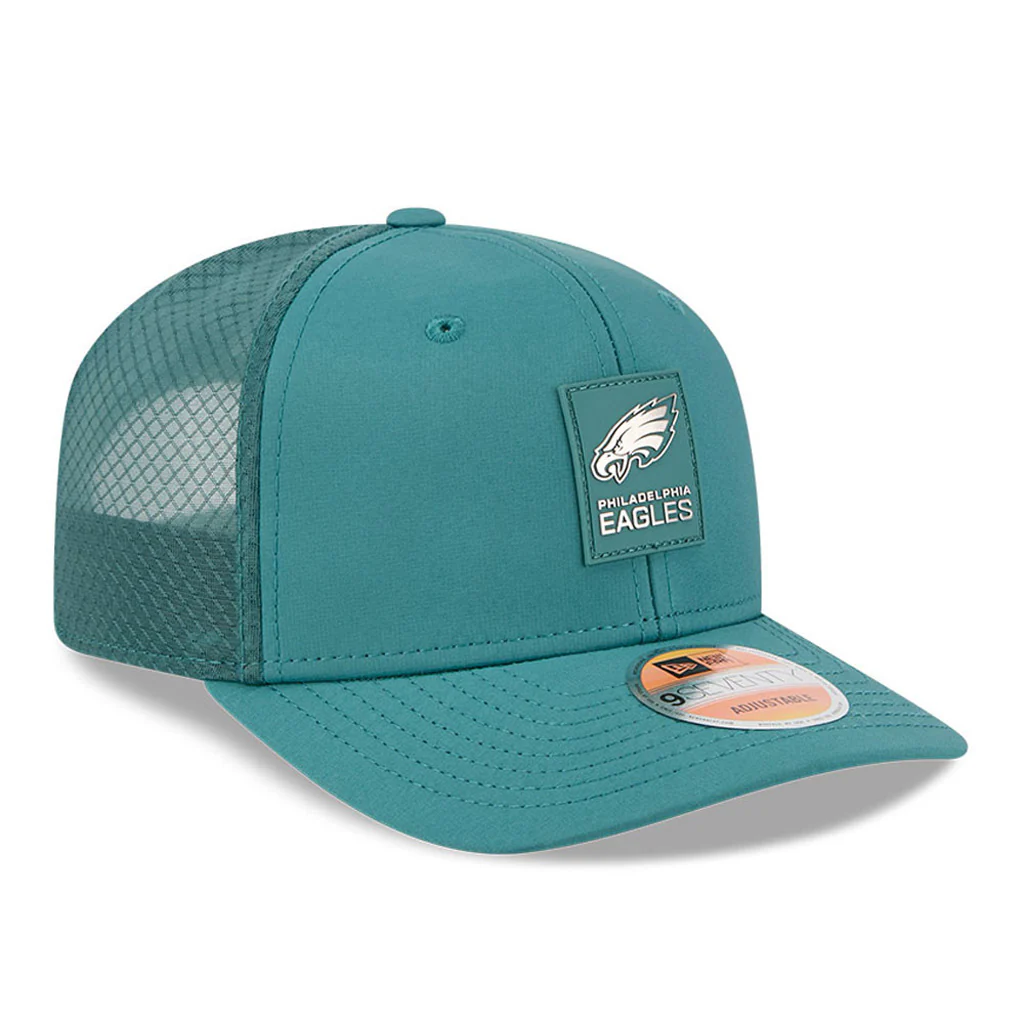 NFL Philadelphia Eagles New Era 2025 Sideline 9SEVENTY Stretch-Snapback Hat - Green - Image 2