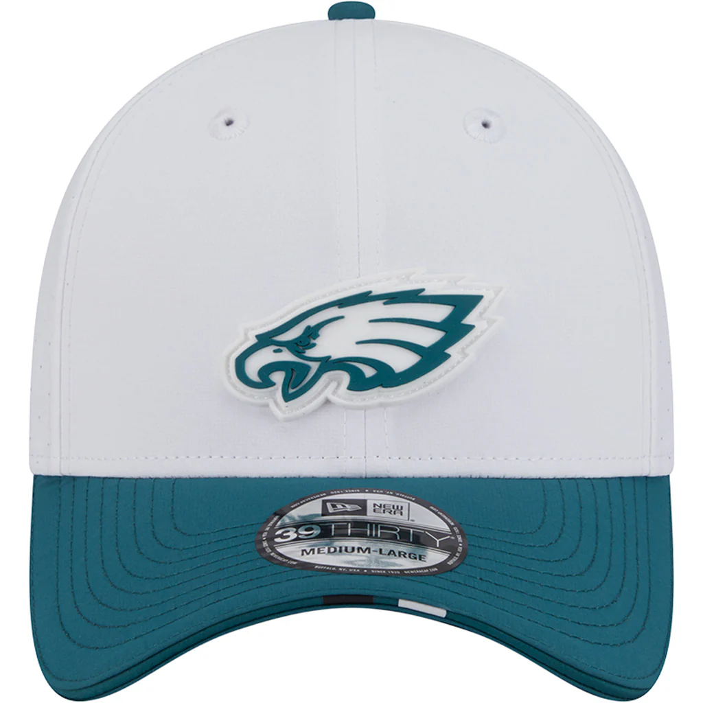 NFL Philadelphia Eagles New Era 2025 Training 39THIRTY Flex Fit Hat - White - Image 3
