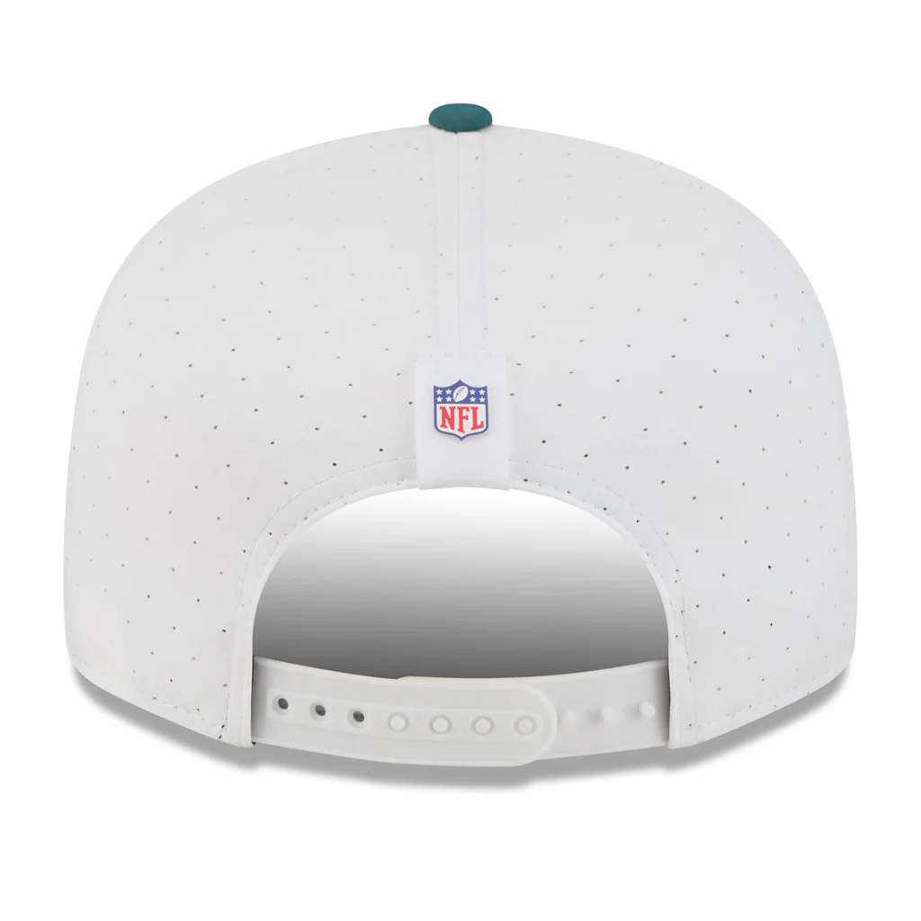 NFL Philadelphia Eagles New Era 2025 Training 9FIFTY Split Panel Snapback Hat - White - Image 4