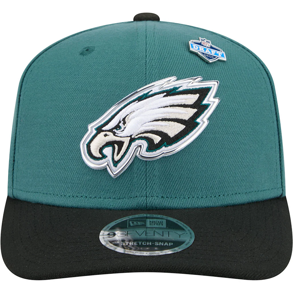 NFL Philadelphia Eagles New Era 2026 Draft 9SEVENTY Snapback Hat - Green - Image 3