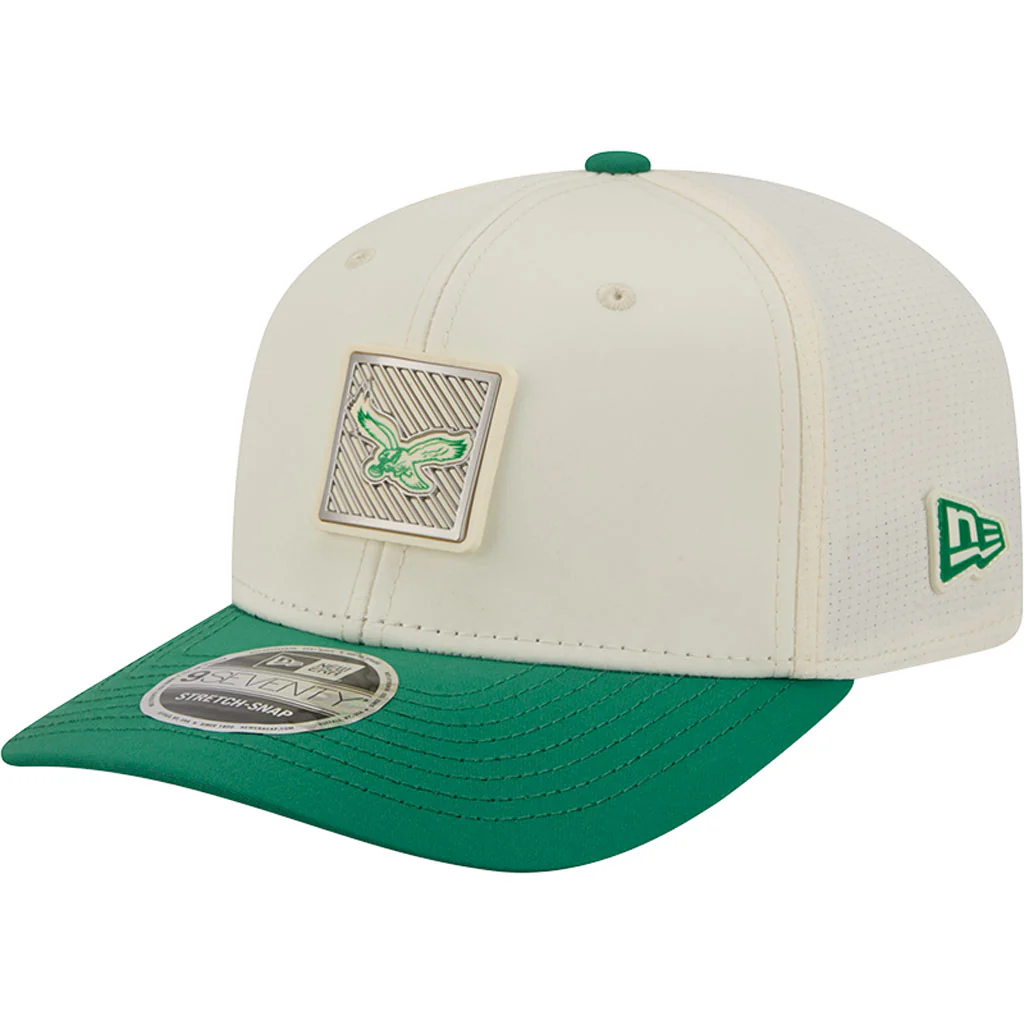 NFL Philadelphia Eagles New Era 2026 Training 9SEVENTY Stretch Snapback Hat - Cream