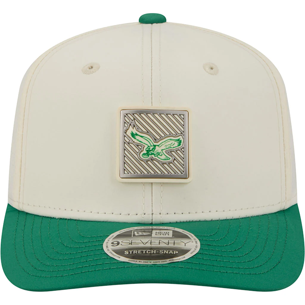 NFL Philadelphia Eagles New Era 2026 Training 9SEVENTY Stretch Snapback Hat - Cream - Image 3