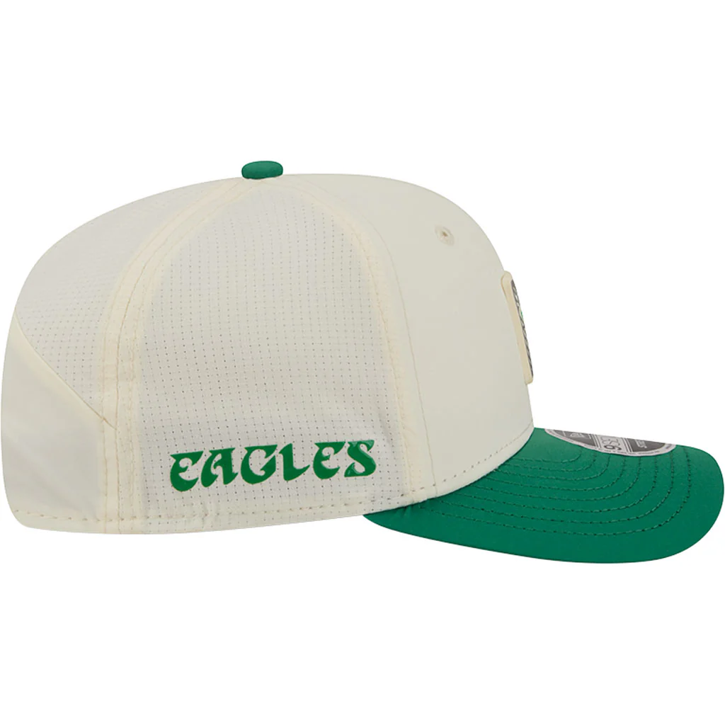 NFL Philadelphia Eagles New Era 2026 Training 9SEVENTY Stretch Snapback Hat - Cream - Image 5