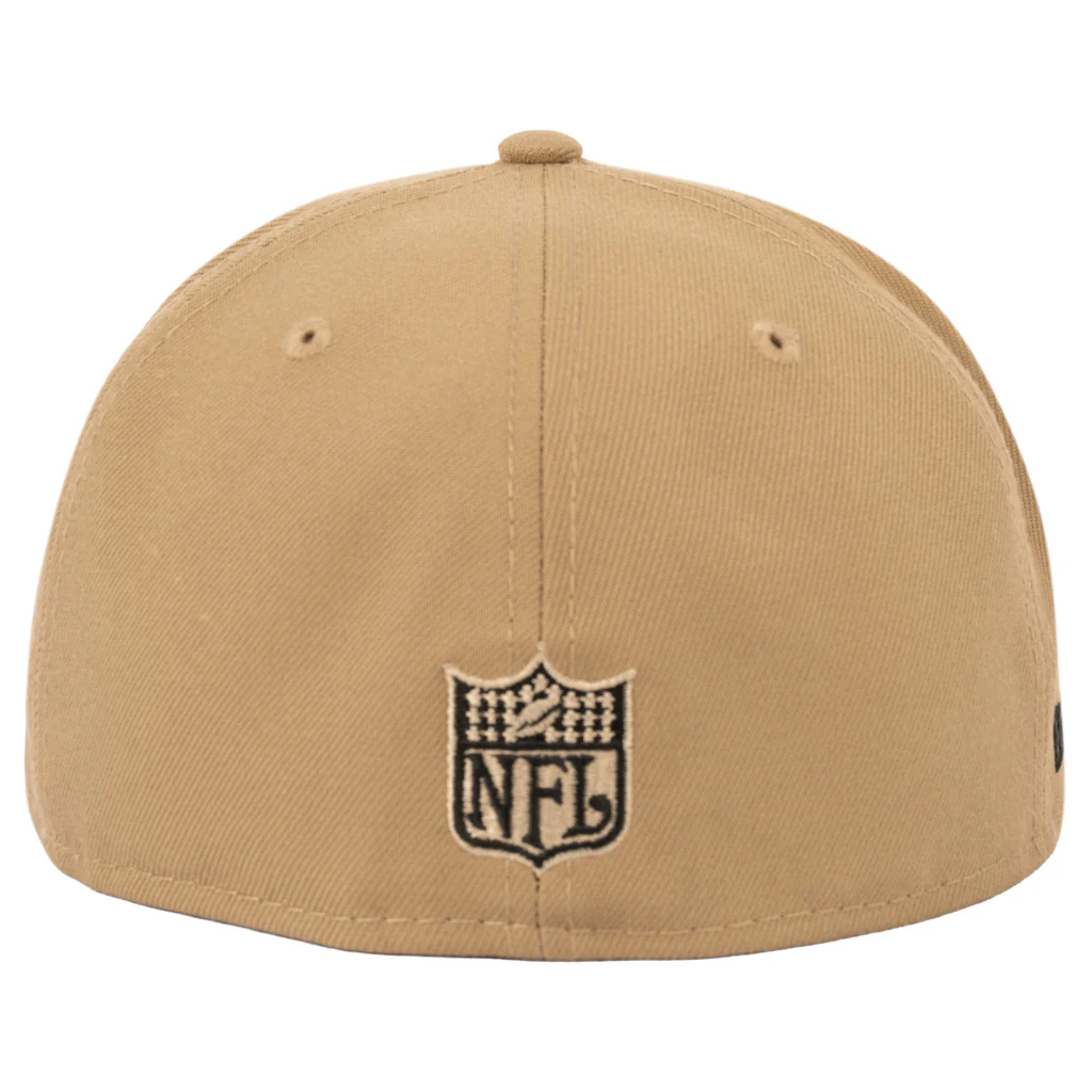 NFL Philadelphia Eagles New Era Mocha 59FIFTY Fitted Hat - Khaki - Image 3