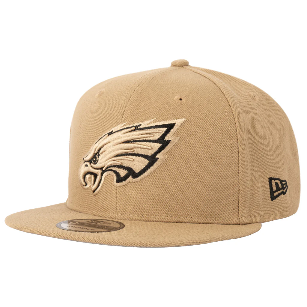 NFL Philadelphia Eagles New Era Mocha 9FIFTY Snapback Hat - Khaki