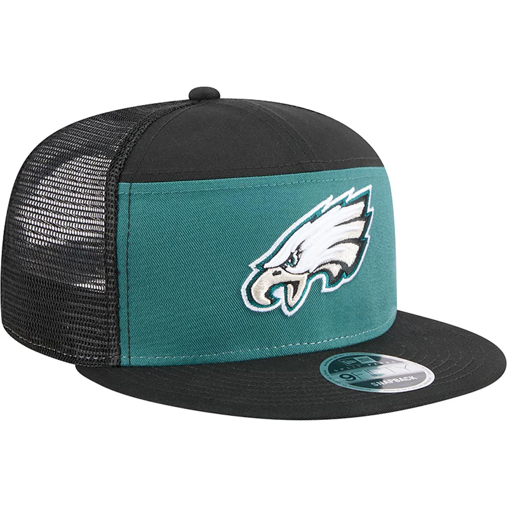 NFL Philadelphia Eagles New Era Outdoor 9FIFTY Split Panel Snapback Hat - Green - Image 2