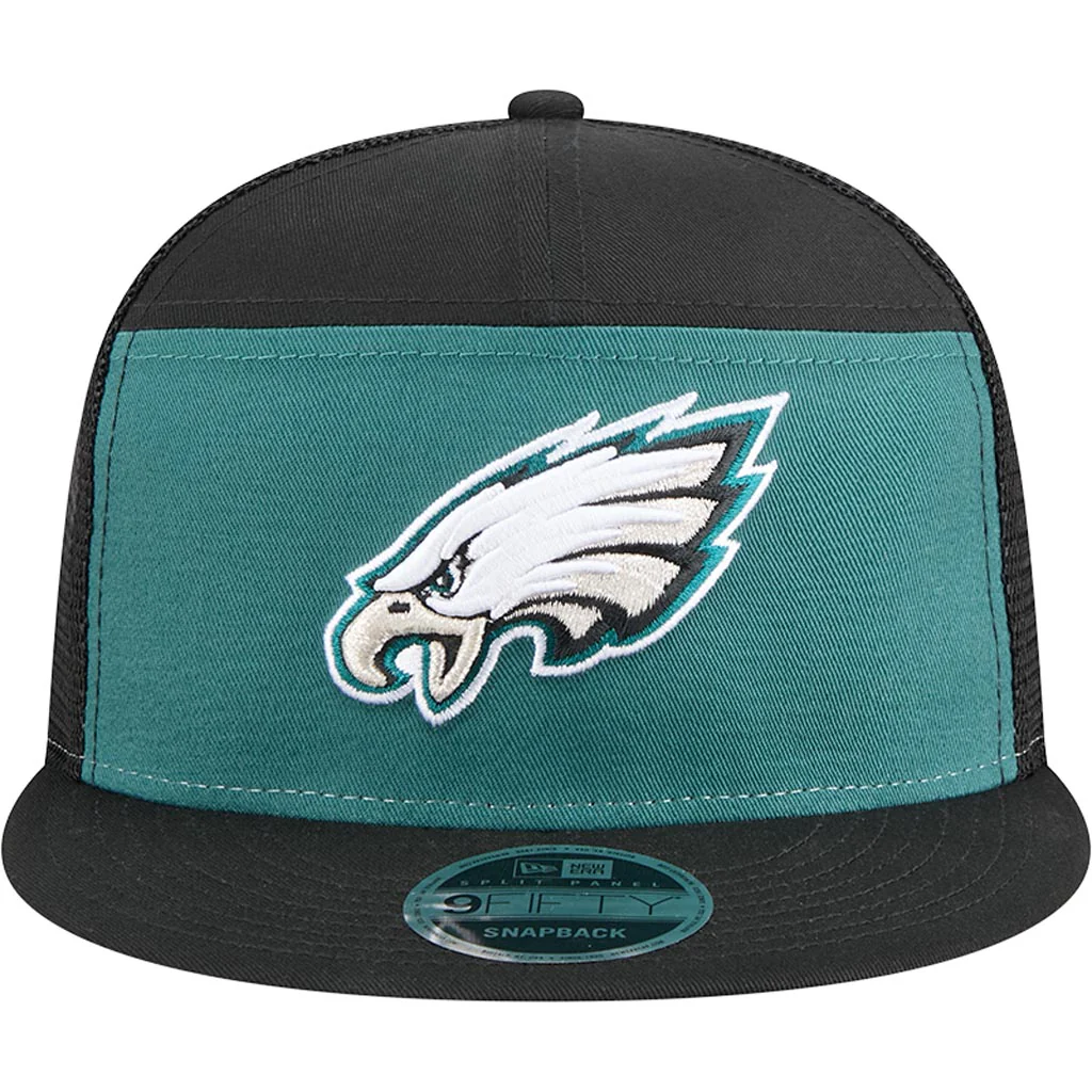 NFL Philadelphia Eagles New Era Outdoor 9FIFTY Split Panel Snapback Hat - Green - Image 3