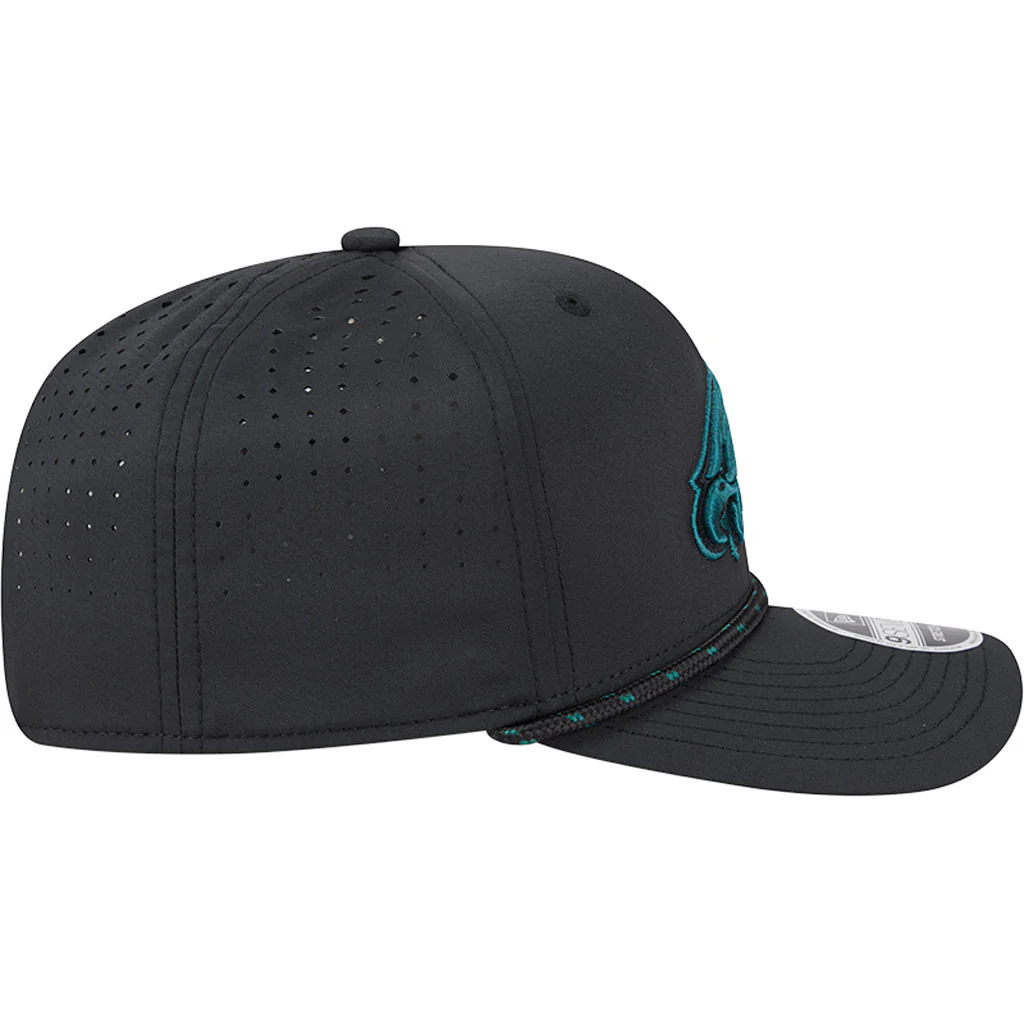 NFL Philadelphia Eagles New Era Sport 9SEVENTY Stretch Snap Hat - Black - Image 5