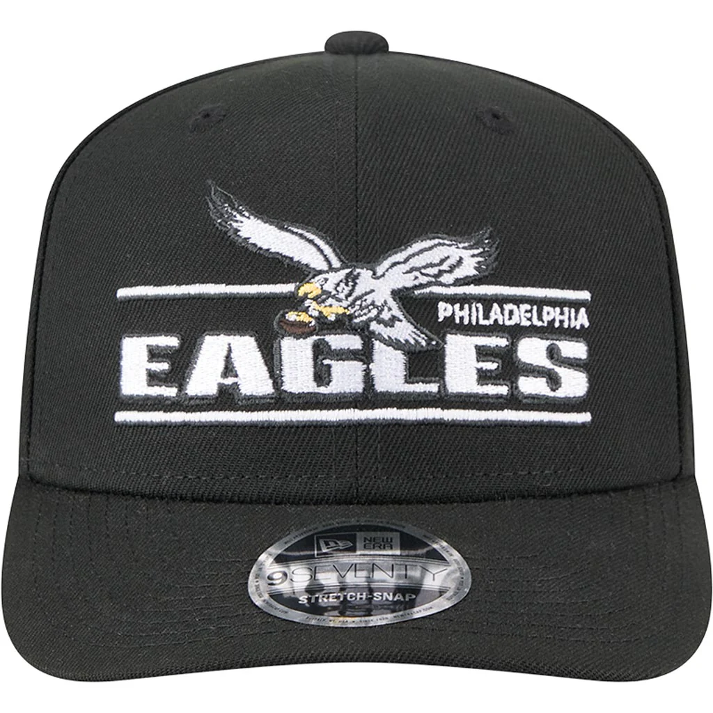 NFL Philadelphia Eagles New Era Stated 9SEVENTY Stretch-Snapback Hat - Green - Image 3