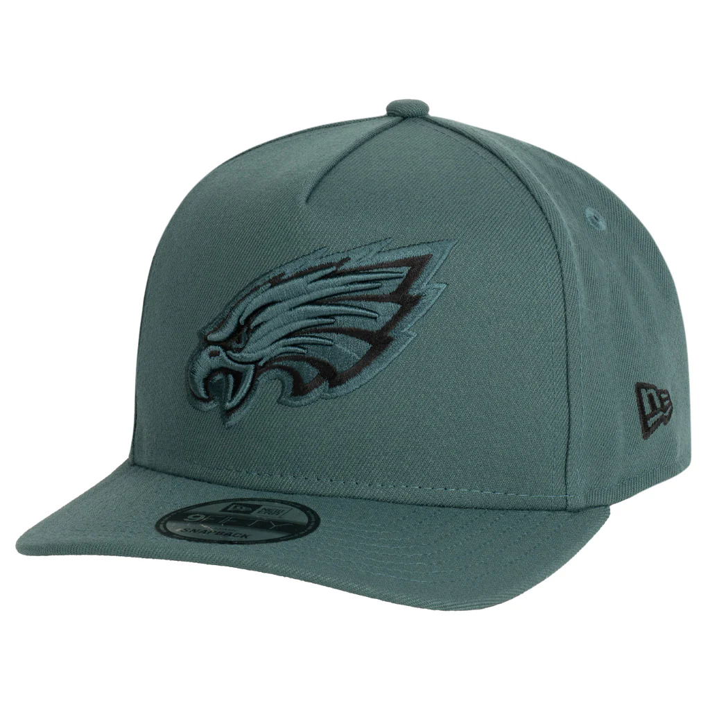NFL Philadelphia Eagles New Era Team Undervisor 9FIFTY A-Frame Snapback Hat - Green - Image 2