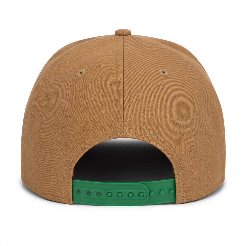 NFL Philadelphia Eagles New Era Throwback Khaki 9FIFTY A-Frame Snapback Hat - Khaki - Image 2