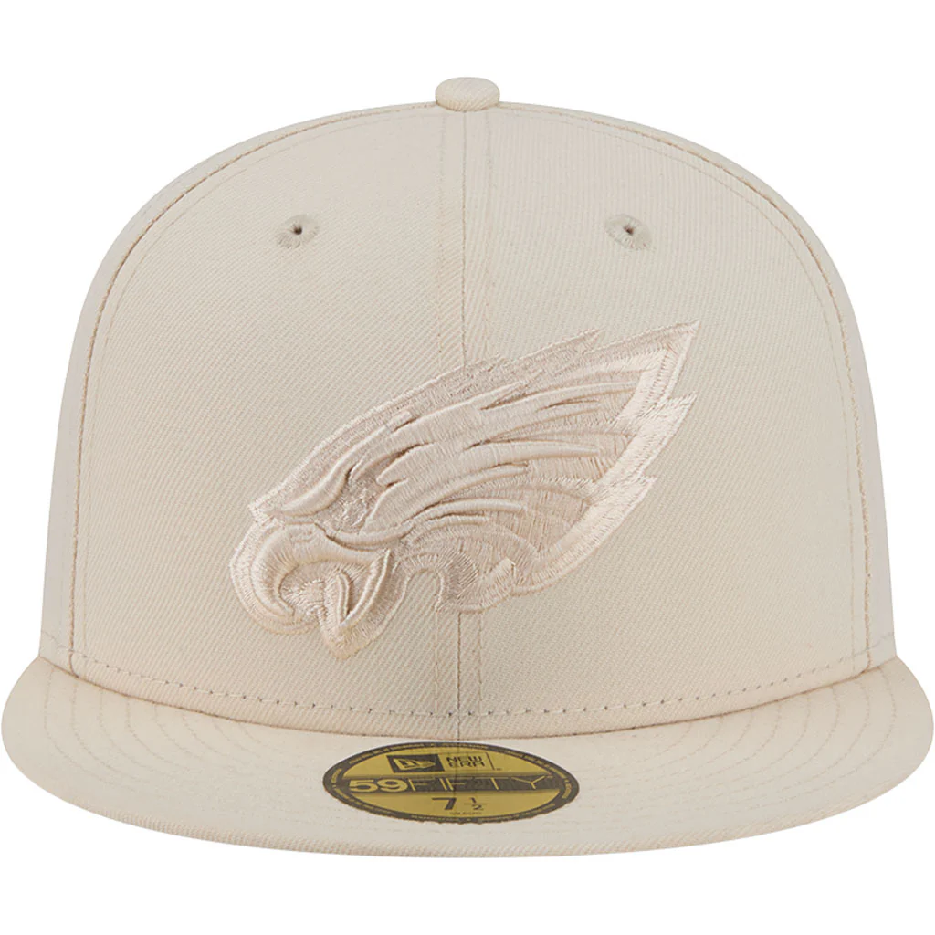 NFL Philadelphia Eagles New Era Vanilla 59FIFTY Fitted Hat - Cream - Image 3