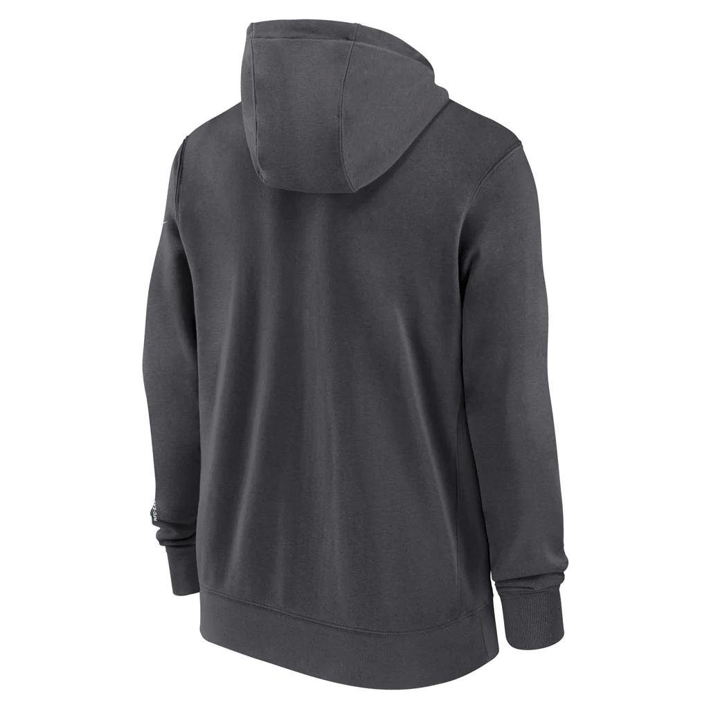 NFL Philadelphia Eagles Nike Club Full-Zip Hoodie - Charcoal - Image 3