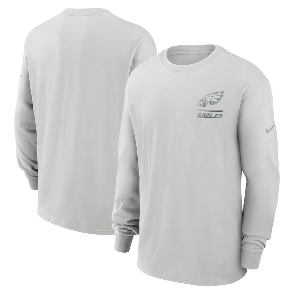 NFL Philadelphia Eagles Nike Heavy Max90 Long Sleeve T-Shirt - Gray