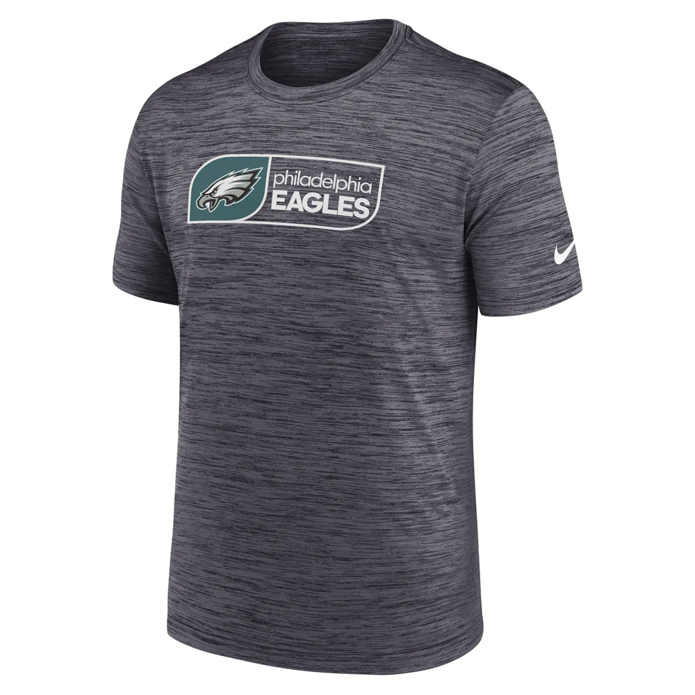 NFL Philadelphia Eagles Nike Jock Tag Velocity T-Shirt - Black - Image 2