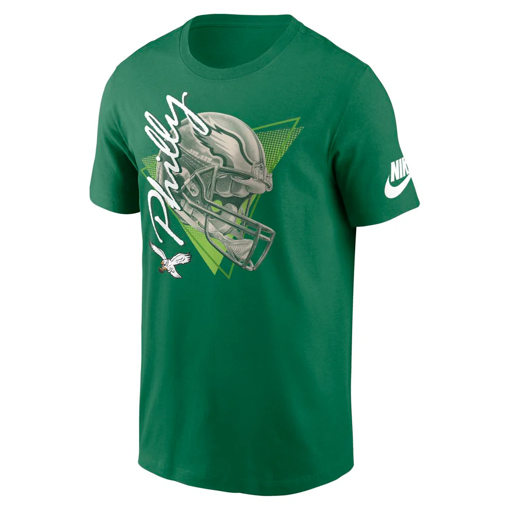 NFL Philadelphia Eagles Nike Rewind Helmet T-Shirt - Green - Image 2