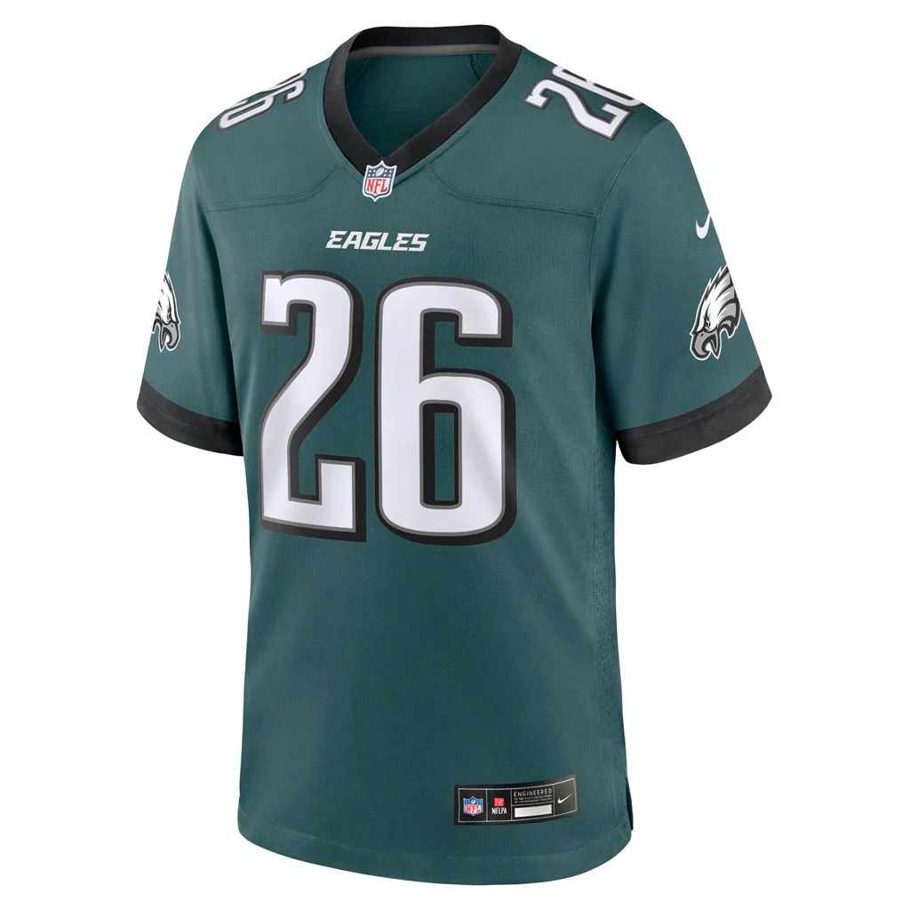 NFL Philadelphia Eagles Saquon Barkley Nike Home Game Jersey - Green - Image 2