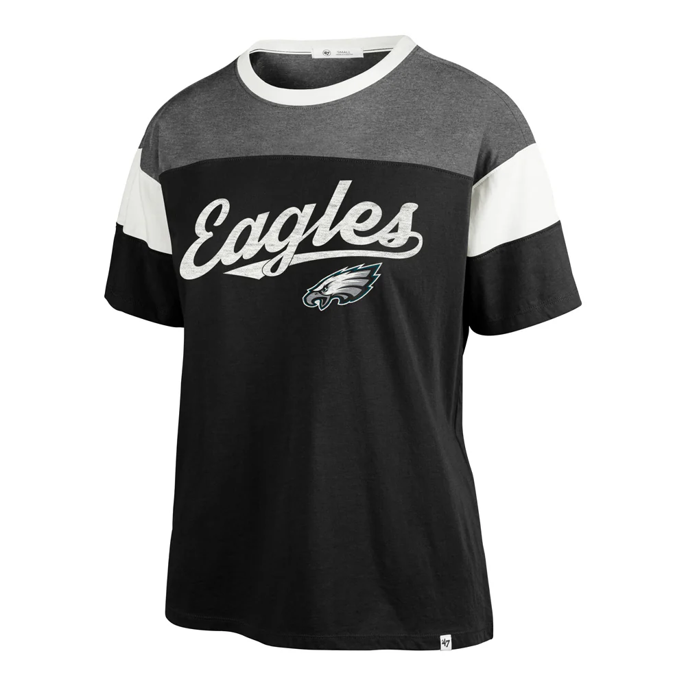 NFL Philadelphia Eagles Women's '47 Breezy Time Off T-Shirt - Black