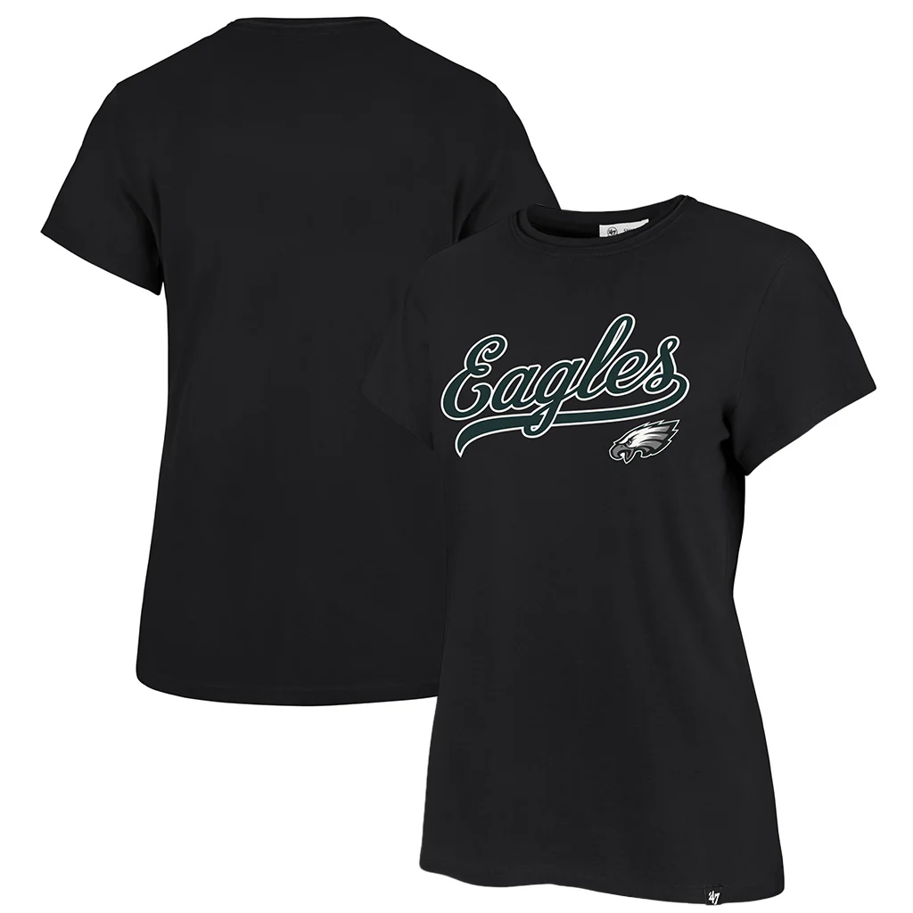 NFL Philadelphia Eagles Women's '47 Tail Sweep Frankie T-Shirt - Black
