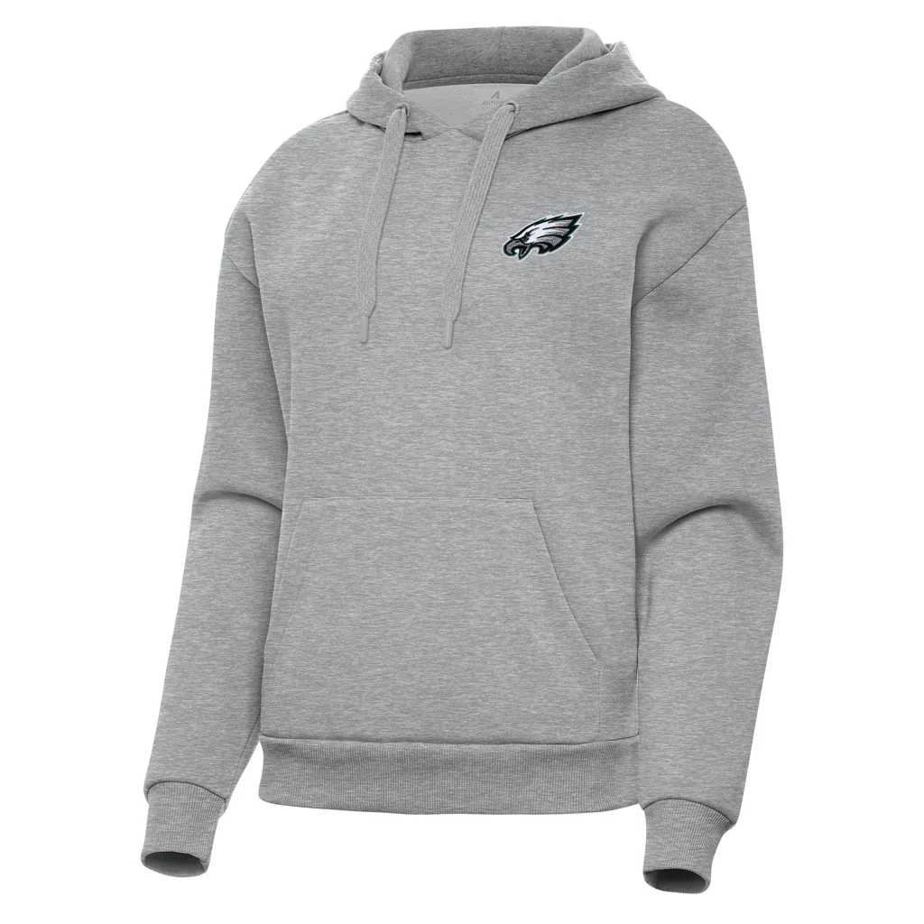 NFL Philadelphia Eagles Women's Antigua Victory Pullover Hoodie - Heather gray