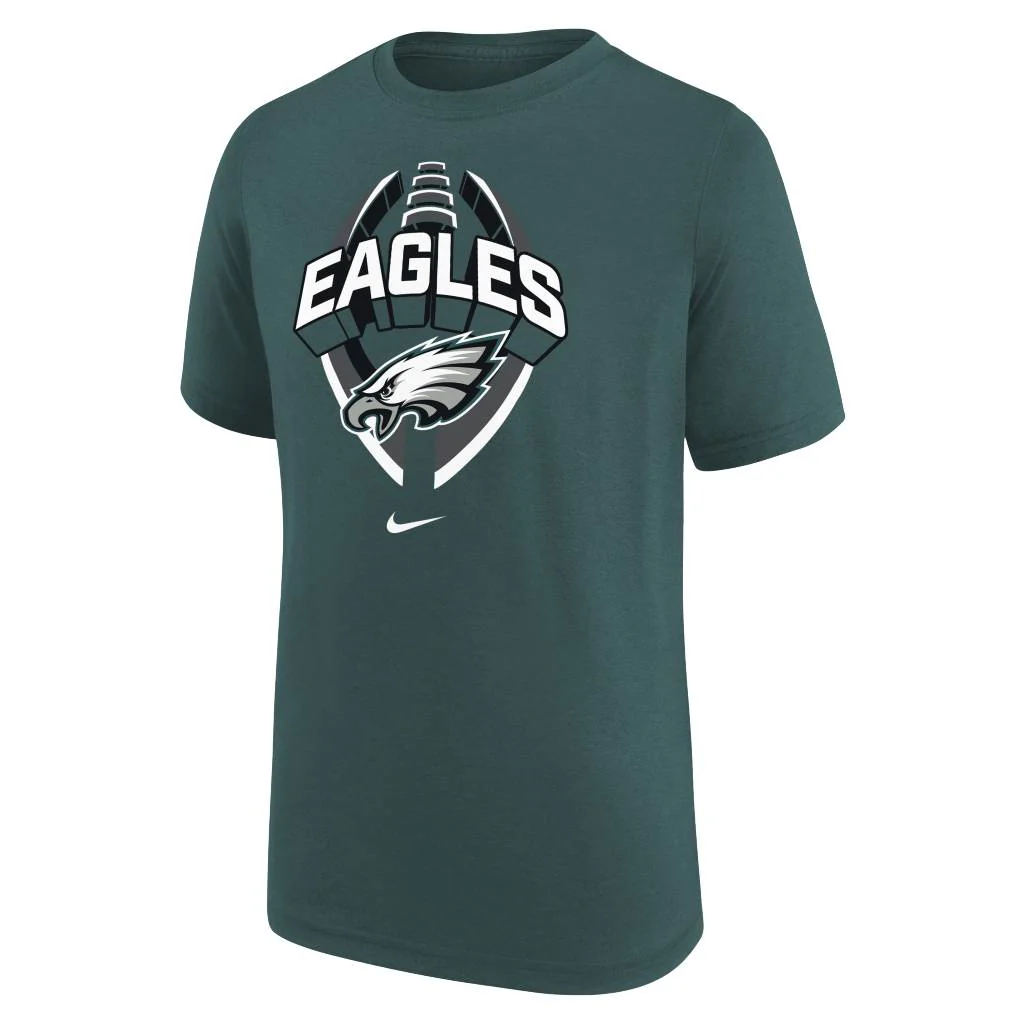 NFL Philadelphia Eagles Youth Nike Icon T-Shirt - Green - Image 2