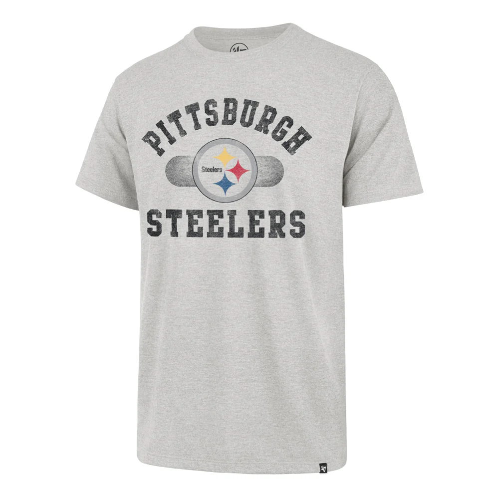 NFL Pittsburgh Steelers '47 Brisk Franklin T-Shirt - Heather Gray